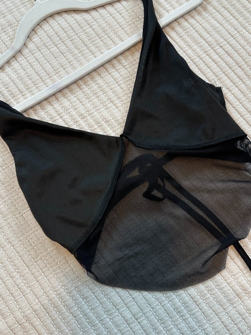 Black Sheer Camisole Crop Top